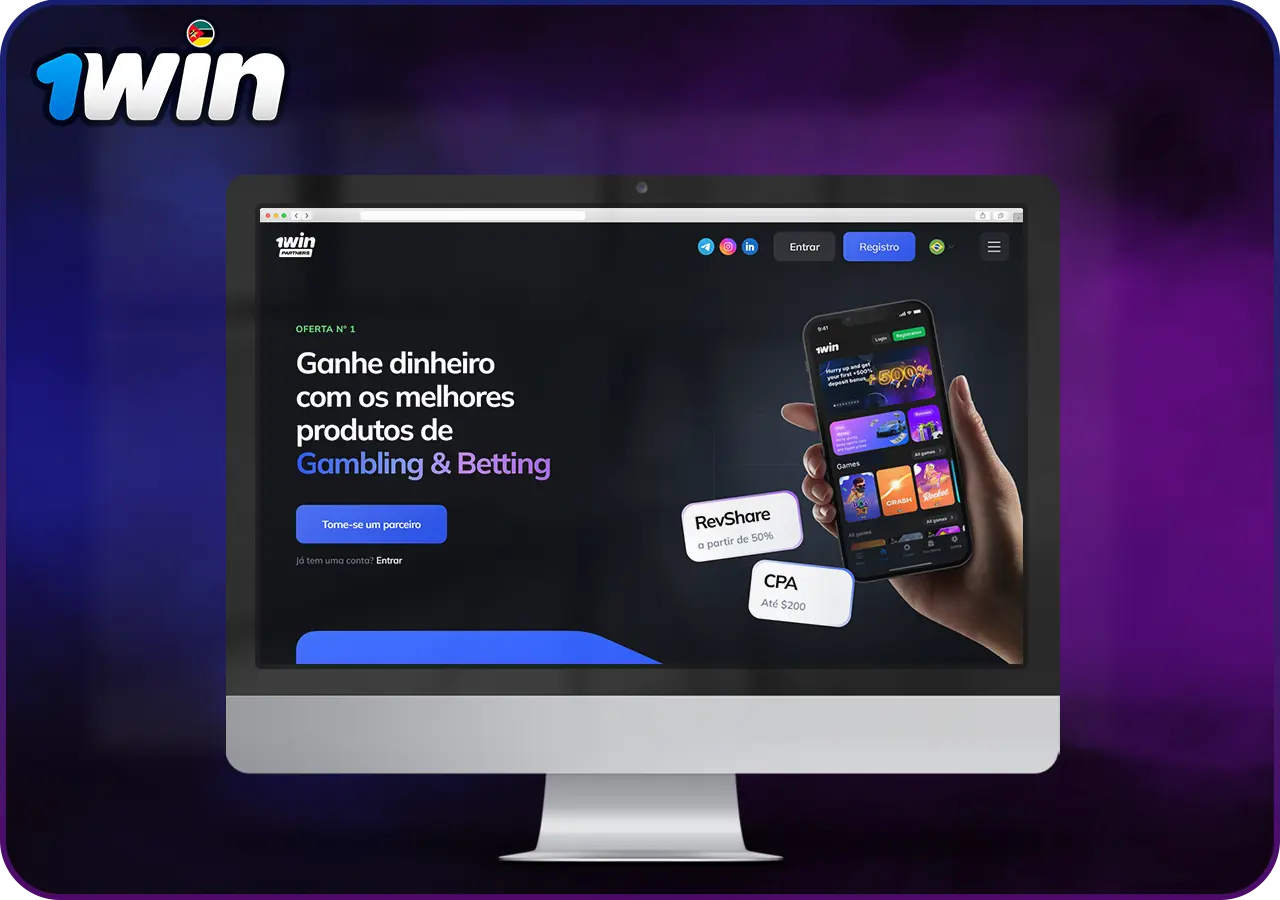 Programa de Afiliados na 1win Moçambique