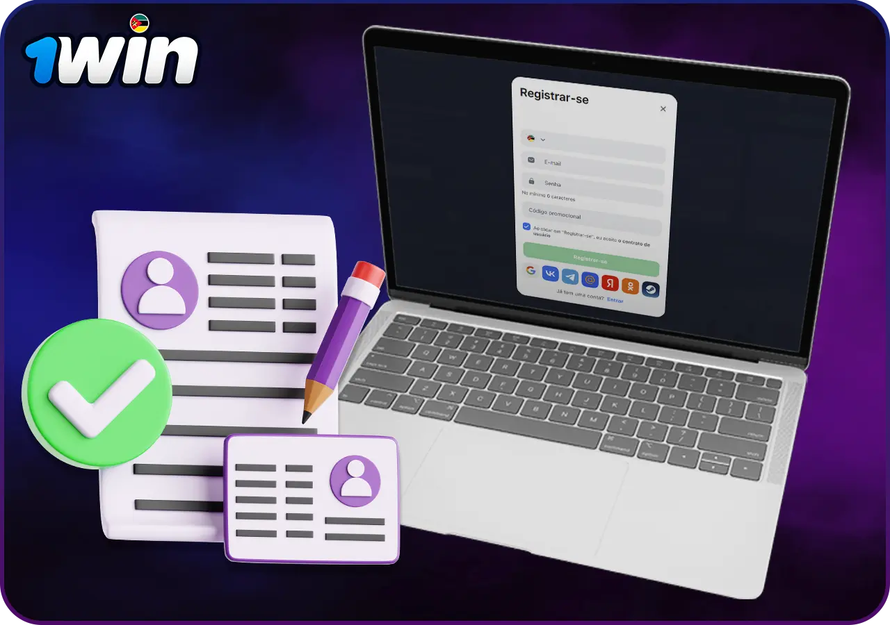 Informações sobre o registo na 1win